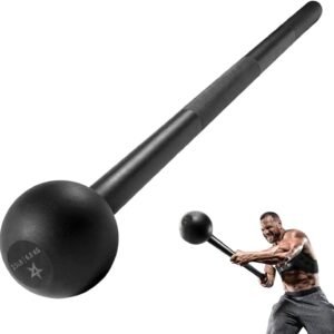 Steel Mace Bell for Strength Training, Support Full Body, Muscles, Shoulder, Grips & Forearms Workouts, Stretching 5, 7, 10, 15, 20, 25, 30 LB for Woman & Man